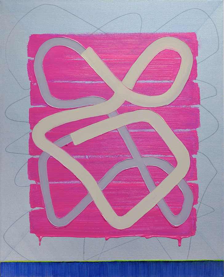 Sound and Vision, 2016, oil and graphite on linen, 40 × 32 inches
