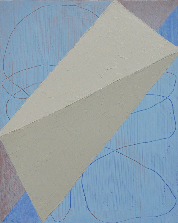 Wedge, 2015, oil and graphite on linen over panel, 11 × 9 inches
