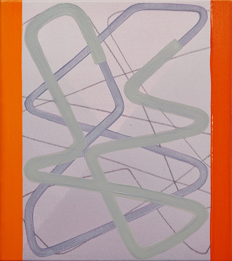 Whiplash, 2016, oil and graphite on linen, 19 × 17 inches