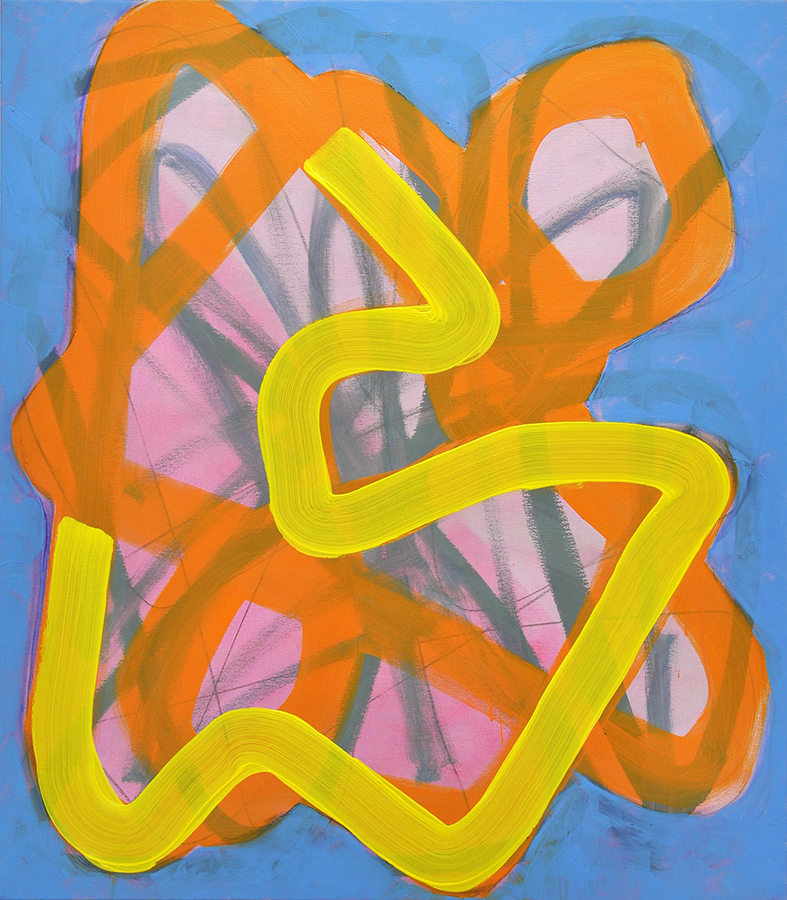 Zephyr, 2015, oil and graphite on linen, 40 × 35 inches