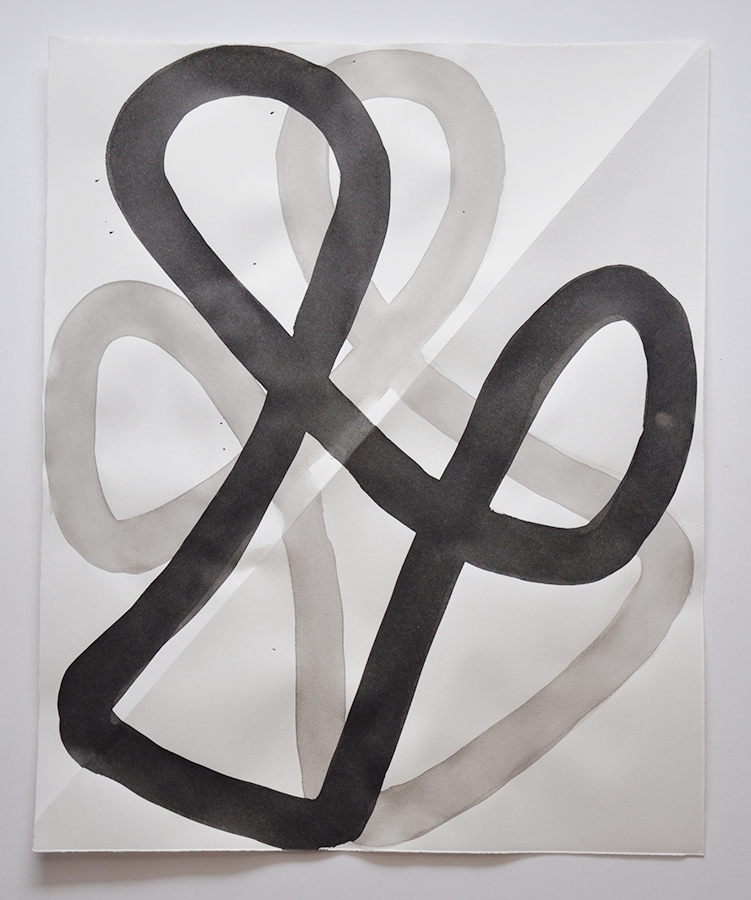 Untitled d-1516, 2015, ink and oil pastel on paper, 17 × 14 inches
