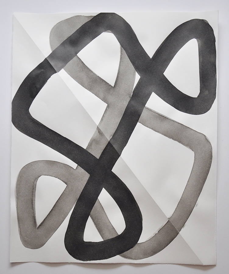 Untitled d-1514, 2015, ink and oil pastel on paper, 17 × 14 inches