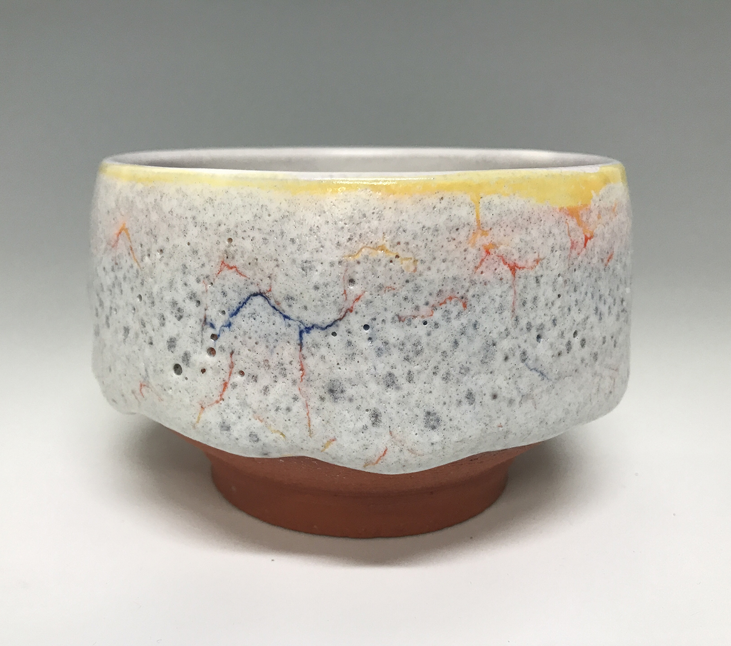 Majolica Chawan (teabowl), 2019, terra cotta, 4.5 × 4.5 × 3.5 inches