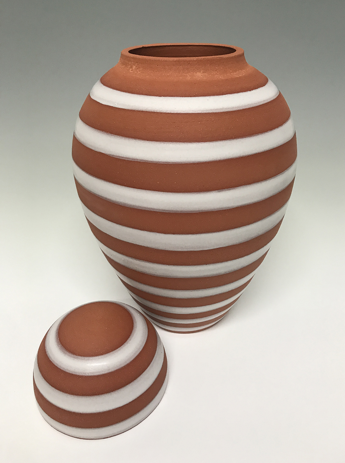 Urn with Stonehenge Glaze, 2019, open view