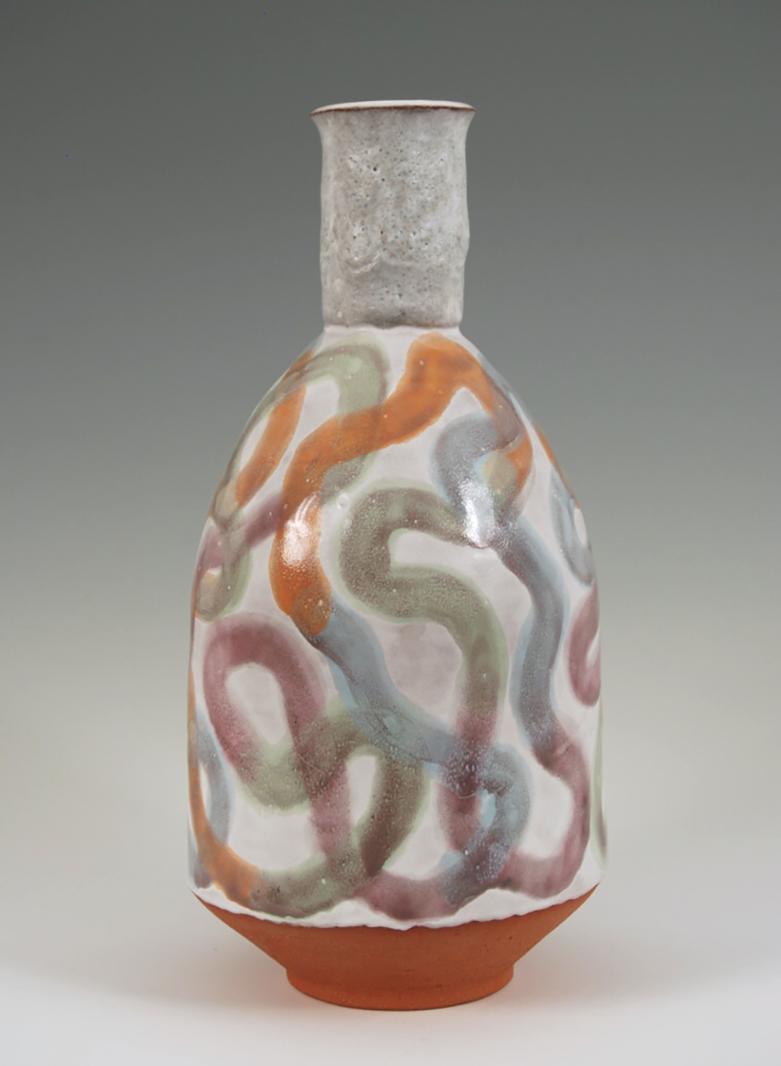 Majolica Bottle, 2019, terra cotta, 6.5 × 6.5 × 13.5 inches
