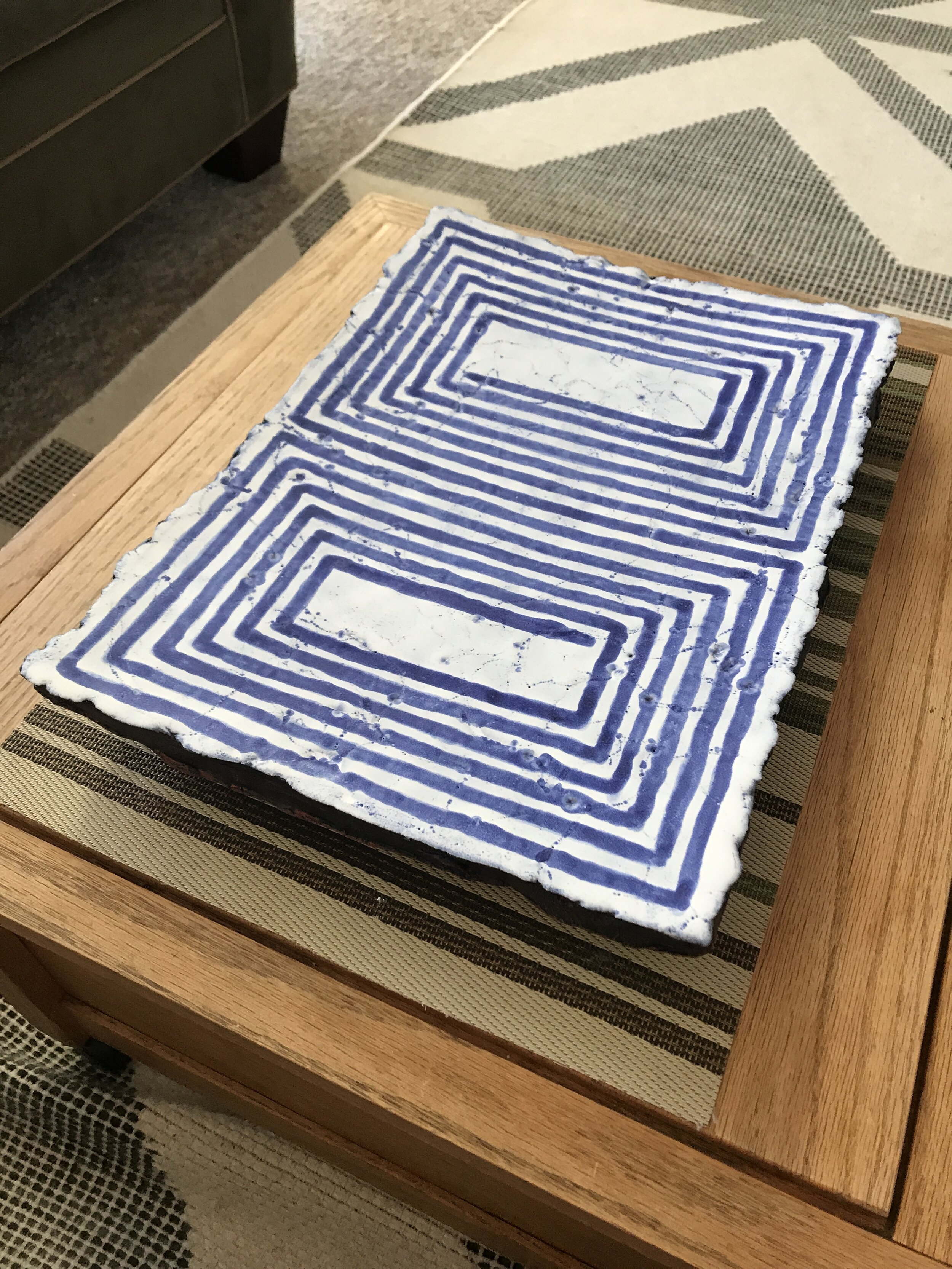 Majolica Spiral Platter, 2019, in situ