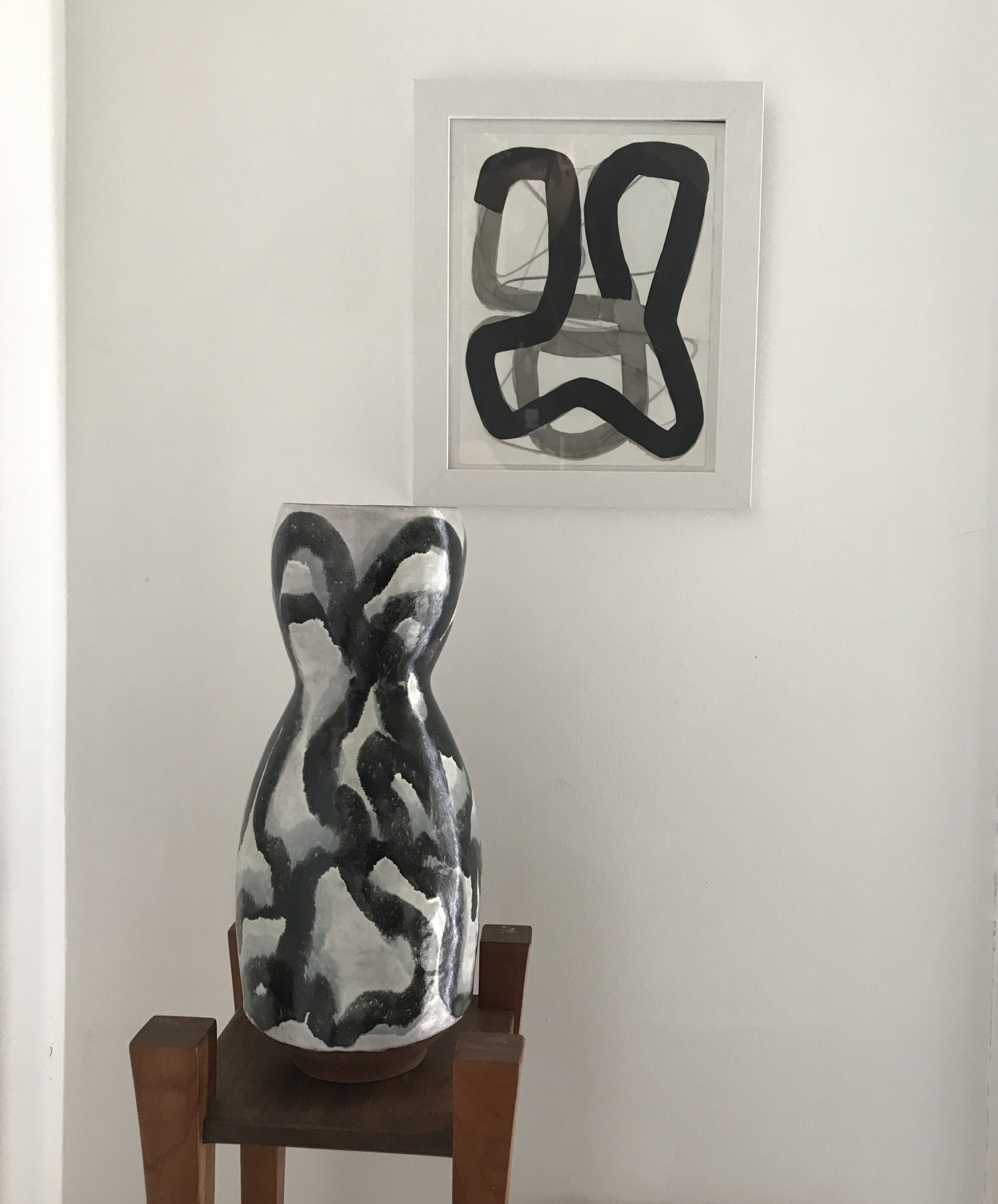 Ceramics and drawing, installation view
