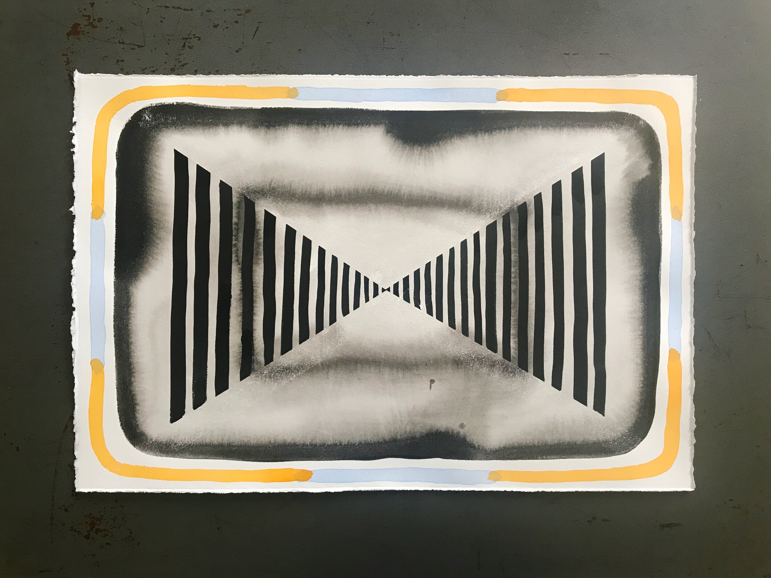 Untitled, ink and watercolor on paper, 15 × 22.5 inches