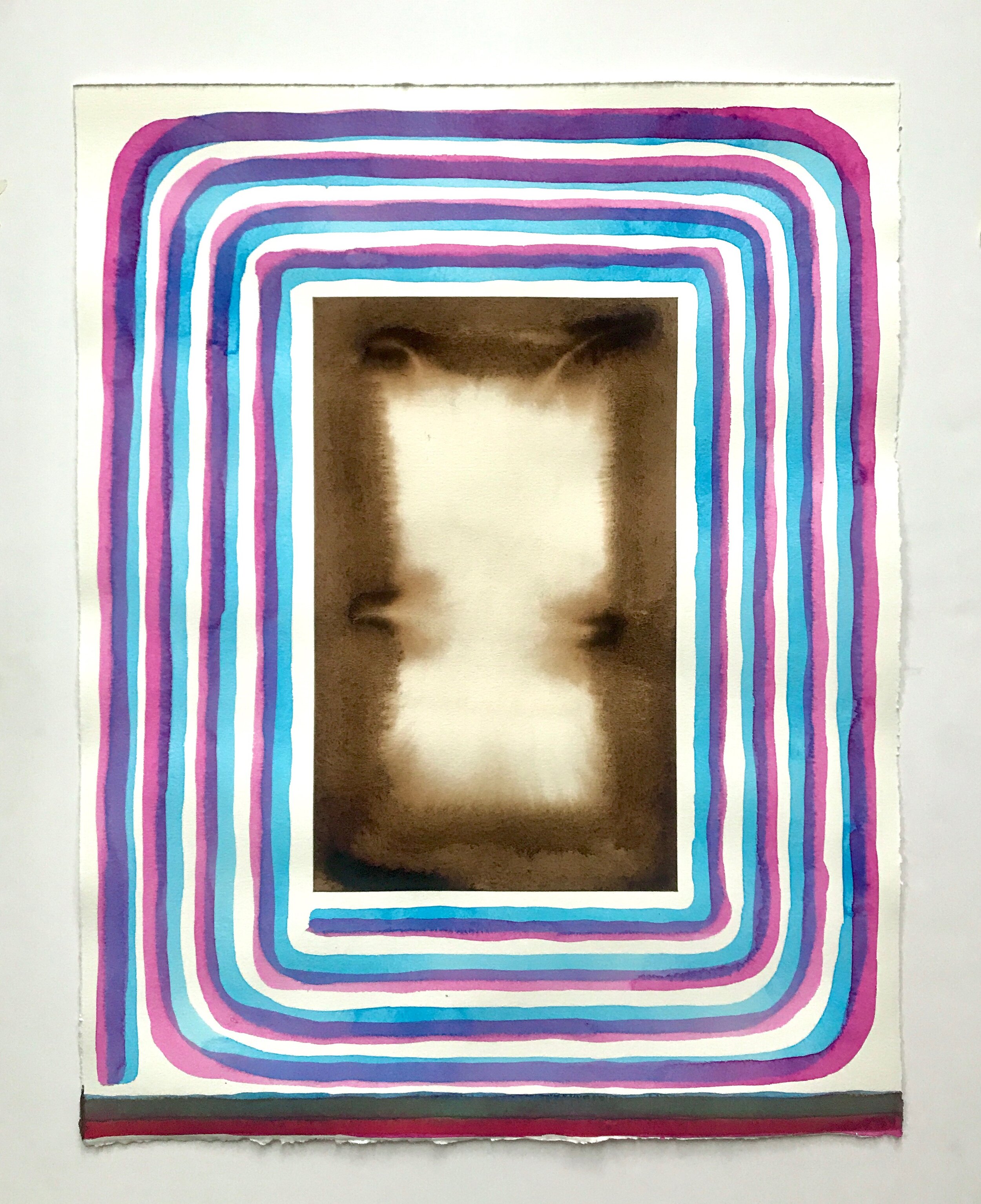 Untitled, d1914, black walnut ink and watercolor on paper, 22 × 17 inches